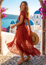 ibBan Cotton Long Dress | Boho Resort Long Dress for Women - Azalia