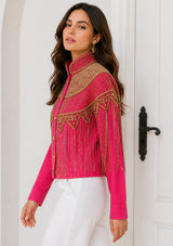Chaqueta de lona artesanal para mujer - Collar