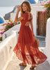 ibBan Cotton Long Dress | Boho Resort Long Dress for Women - Azalia