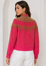 Chaqueta de lona artesanal para mujer - Collar