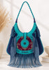 Bolso de cuero bordado para mujer - Ibiza