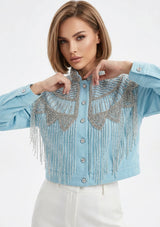 Chaqueta de lona artesanal para mujer - Collar