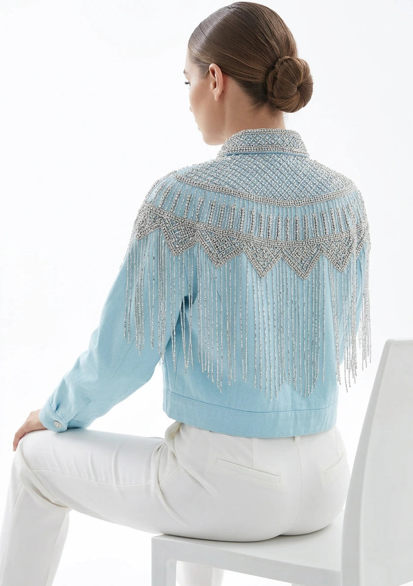 Chaqueta de lona artesanal para mujer - Collar