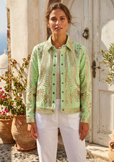 Women's Artisan Hand Embroidery Canvas Jacket - Yara