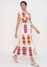 Vestido largo de algodón para mujer - Zaara