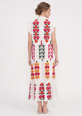 Vestido largo de algodón para mujer - Zaara