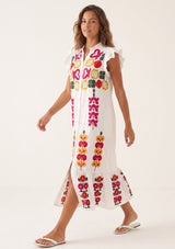 Vestido largo de algodón para mujer - Zaara