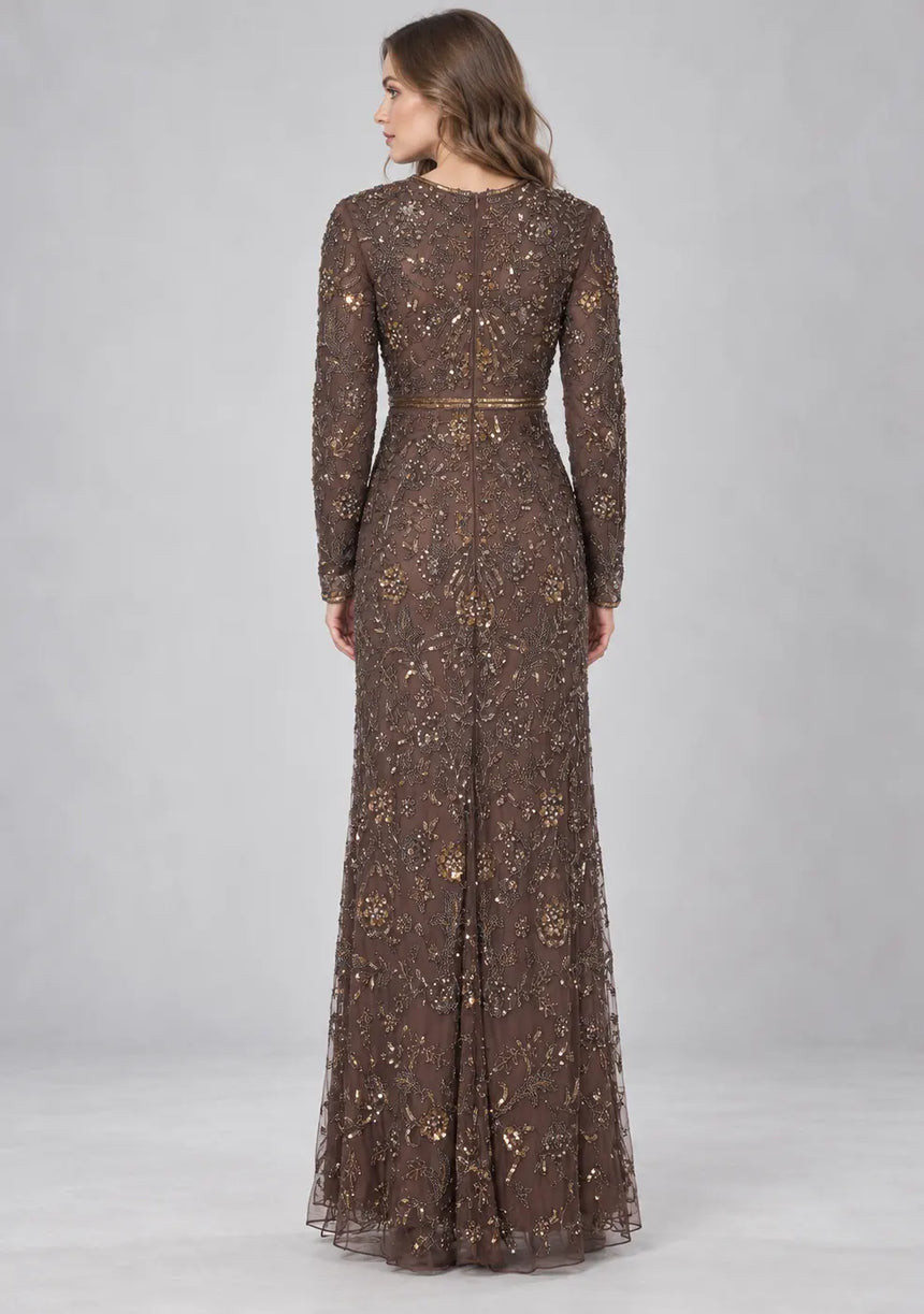 ibBan Women’s Party Long Dress with Hand Embroider -Zubania