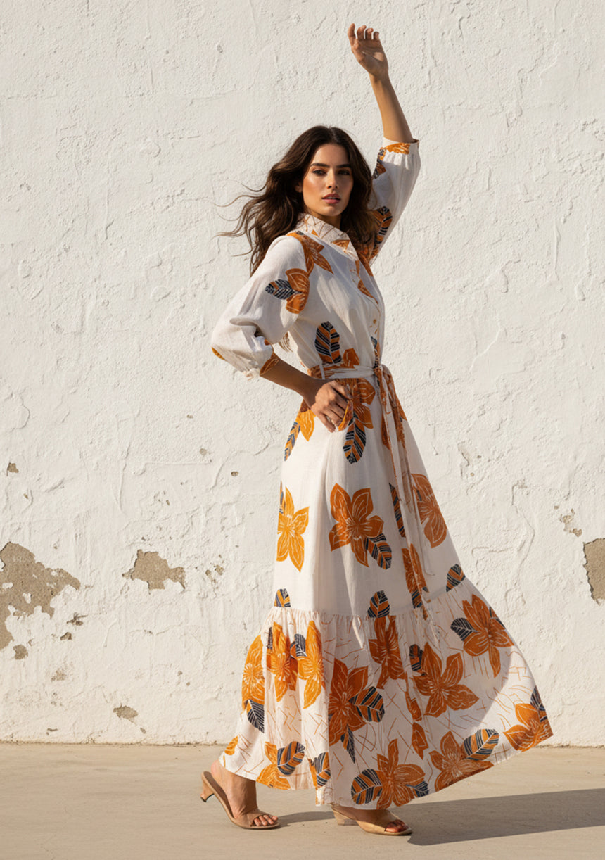 Maxivestido de algodón para mujer - Alma