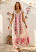 ibBan Hand Embroidered Floral Cotton Maxi Dress -Saira Maxi Dress
