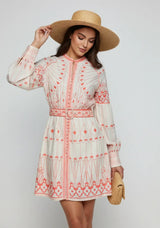 ibBan Cotton Short Dress with Hand Embroidery - Meerab Short Dress