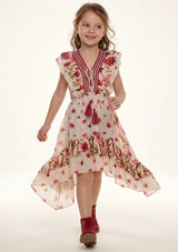Girls' Cotton long dress V-Neck - Jelisha