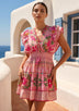ibBan Hand Embroidered Long Dress | Luxury Bohemian Short Dress - Orla