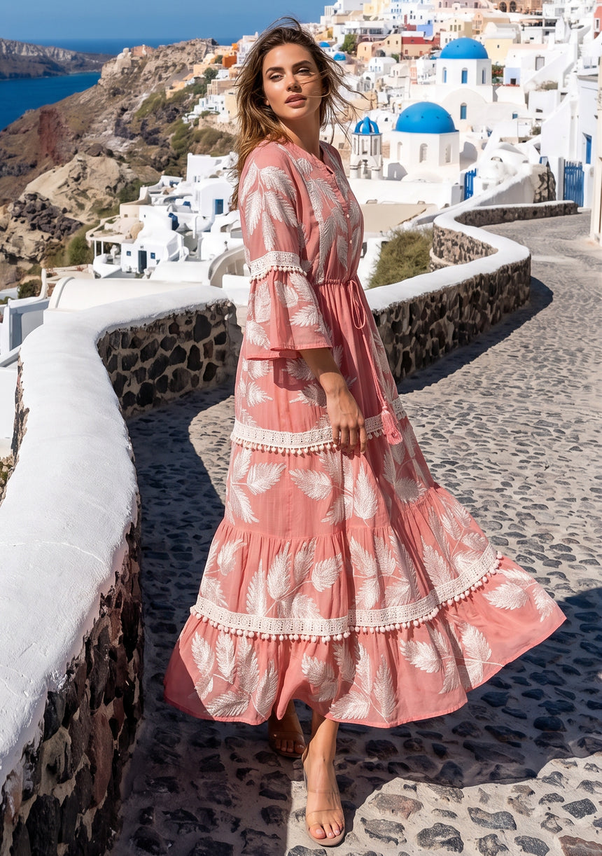 ibBan Hand Embroidered Long Tunic Dress - Livia Long Tunic