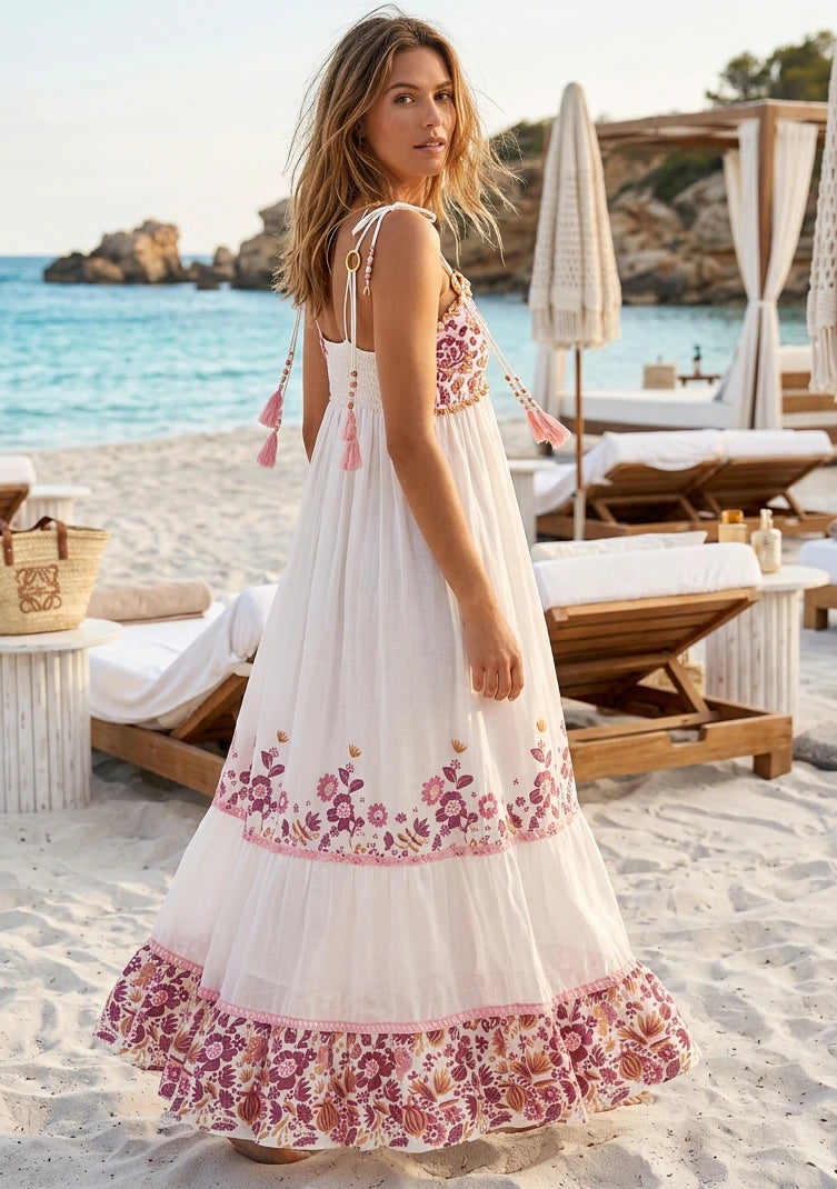 Women's Cotton Maxi Dress V-Neck - Ulani