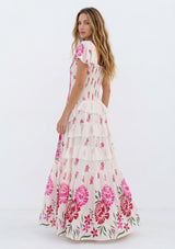 ibBan Hand Embroidered Floral Cotton Maxi Dress -Saira Maxi Dress