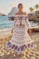 Women's Cotton Maxi Dress Bardot - Sharbi