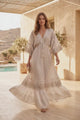 Vestido largo de georgette para mujer - Fina