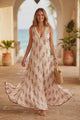 Vestido largo de algodón con cuello halter para mujer - Rooh