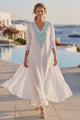 Vestido largo de algodón para mujer - Leefa