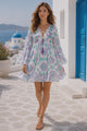 Women's Cotton Mini Dress V-Neck - Kiran