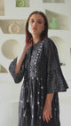 ibBan cotton schiffli fabric Long Tunic Dress for Women -Safiya