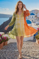 Minivestido de Algodón con Cuello V para Mujer - Vamika