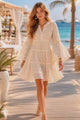 Minivestido Anika de algodón con cuello en V para mujer