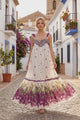 Maxivestido de algodón con cuello redondo para mujer - Sola
