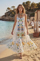 Women's Cotton Maxi Dress Square Neck - Zewena