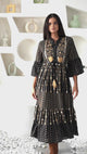 ibBan cotton schiffli fabric Long Tunic Dress for Women -Safiya