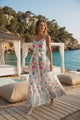Maxivestido de algodón con cuello en V para mujer - Lulama