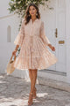 Women's Cotton Mini Dress V-Neck - Hazal