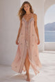 ibBan Robe en Coton Premium à Bretelles et Broderies à la Main - Robe à Bretelles Fokta
