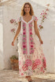 ibBan Hand Embroidered Floral Cotton Maxi Dress -Saira Maxi Dress