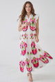 Vestido largo de algodón para mujer - Zaara