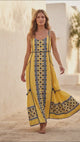 Vestido largo sin mangas de algodón para mujer - Disha