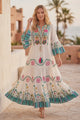 Minivestido de lino para mujer con cuello en V - Romi