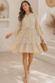 Women's Cotton Mini Dress V-Neck - Hazal