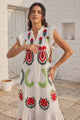 Vestido largo de algodón para mujer - Zaara