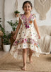 Robe en coton col V pour fille - Jelisha