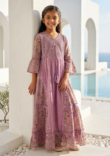 Girls' Shimmer Cotton dress V-Neck - Marina