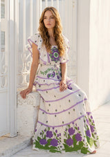 ibBan Hand Embroidered Cotton Maxi Dress-Akira Long Dress