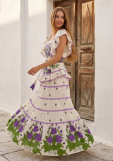 ibBan Hand Embroidered Cotton Maxi Dress-Akira Long Dress