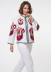 ibBan Women's Hand Embroidered Cotton Canvas Jacket - Sona | Collar Neck Artisan Boho