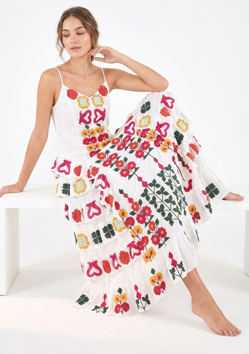 Women's Cotton Maxi Dress Square Neck - Gypsy