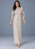 ibBan Women’s Long Dress with Hand Beadwork & Fringe Sleeves -  Esmi