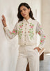 Women's Artisan Hand Embroidery Canvas Jacket - Farida