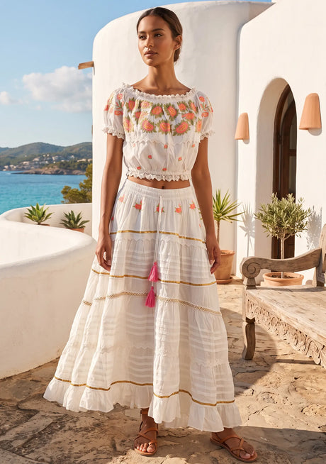 Women's Cotton Skirt Blouse  - Sama