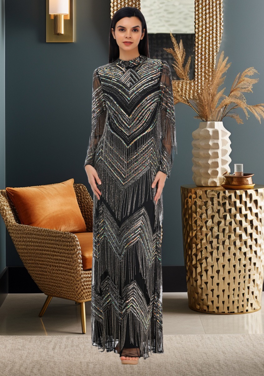 NAAZ LONG DRESS (BLACK)